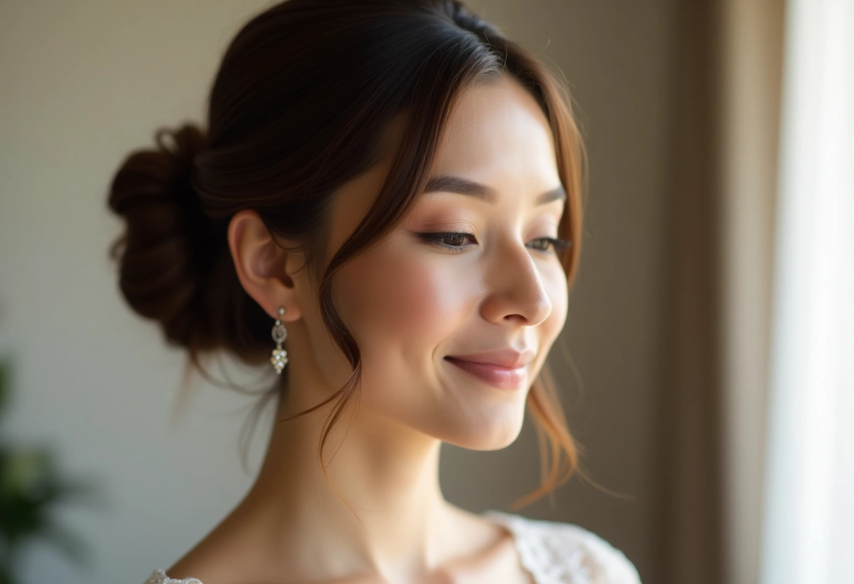 coiffure de mariée simple